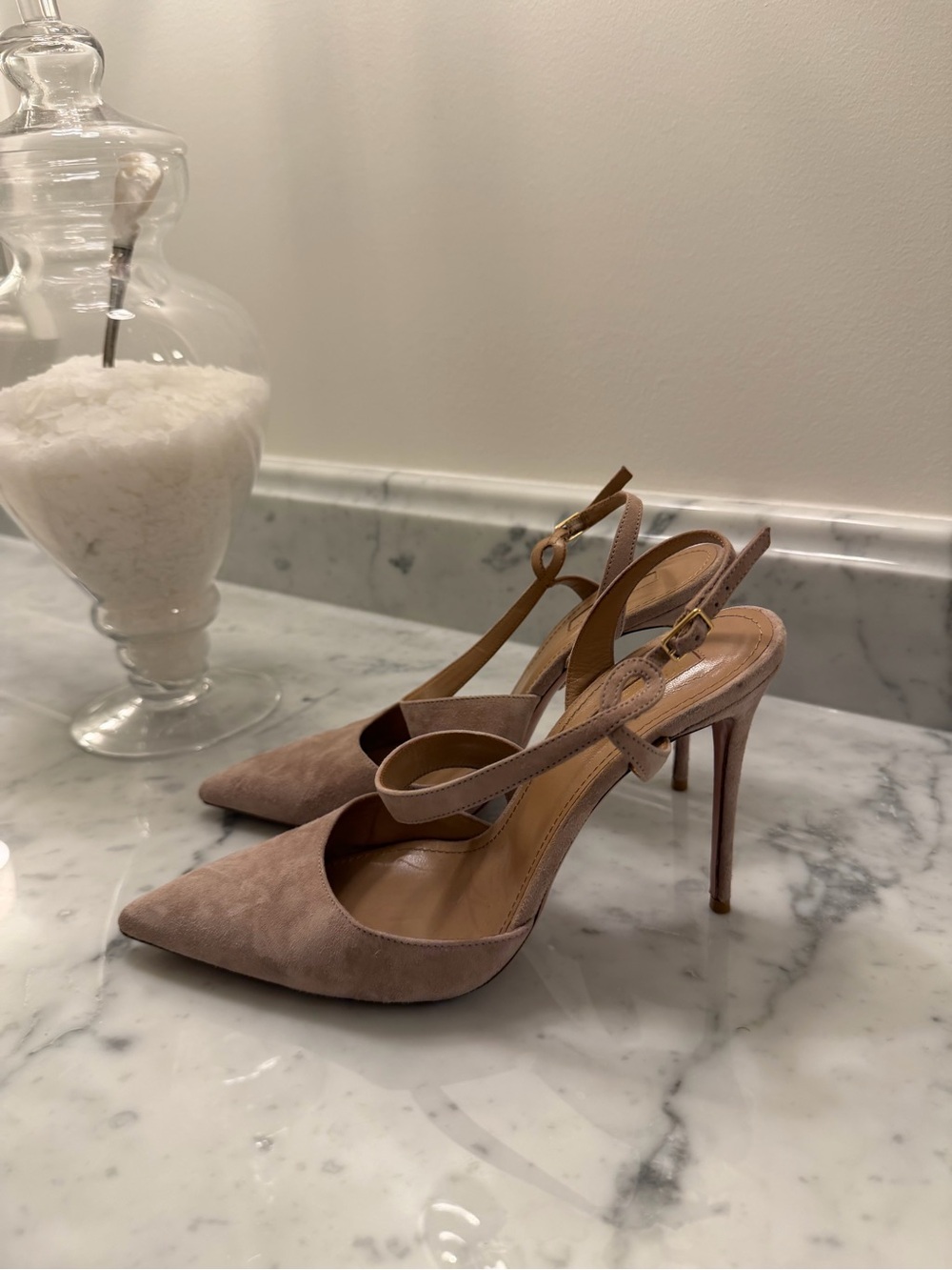 Aquazurra pointed sling back heel
